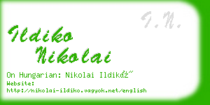 ildiko nikolai business card